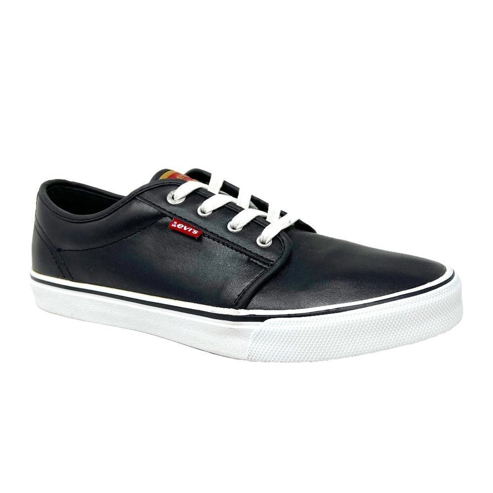 NWOT Levi's Sneakers Men's 9 Black Faux-Leather Low Top Retro Classic